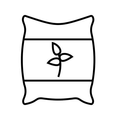 zaden lijn zwart pictogram vector