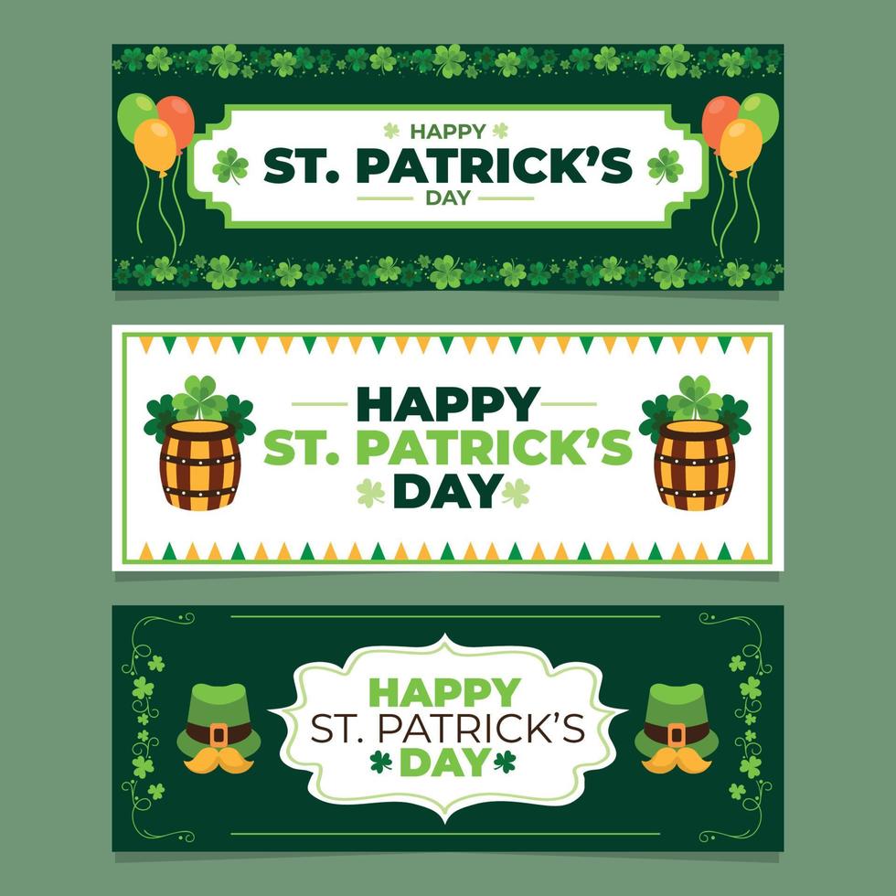 st. patrick's day banner collectie vector
