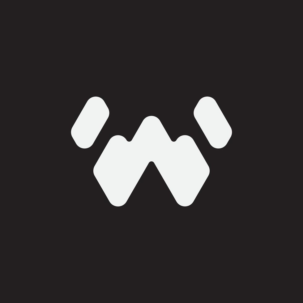 eerste letter w eenvoudig monogram logo. modern logo-concept. vector