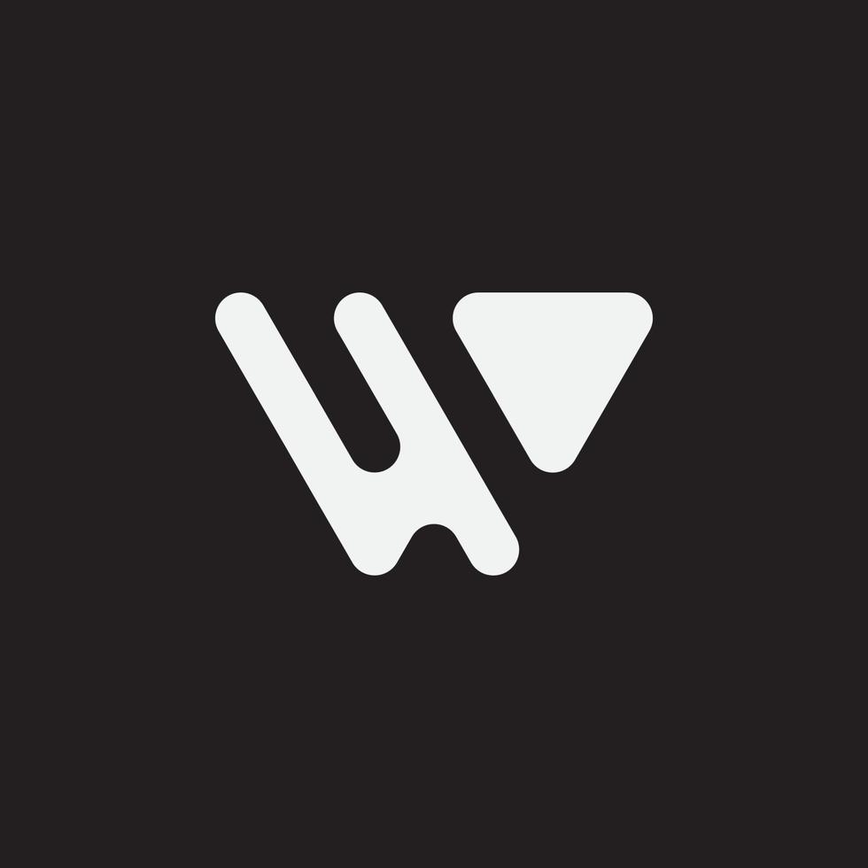 eerste letter w eenvoudig monogram logo. modern logo-concept. vector