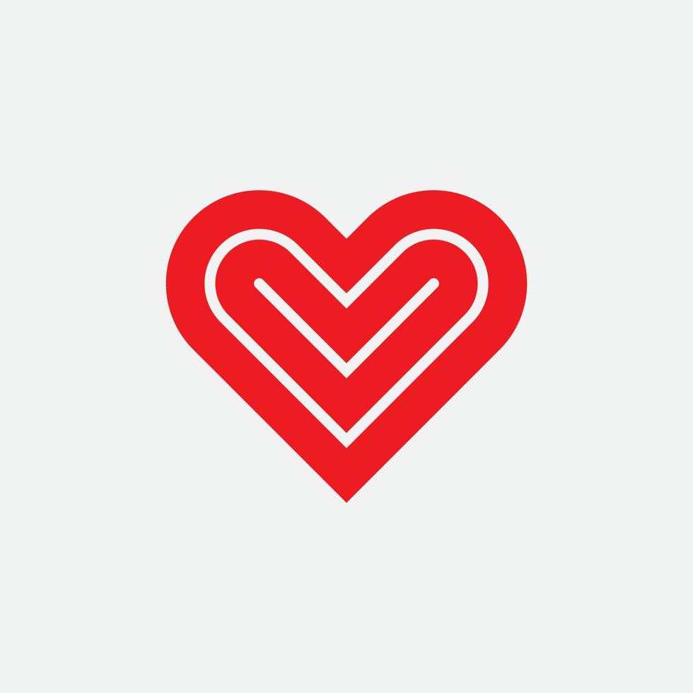 liefde hart vector symbool. Valentijnsdag. medisch gezondheidslogo.