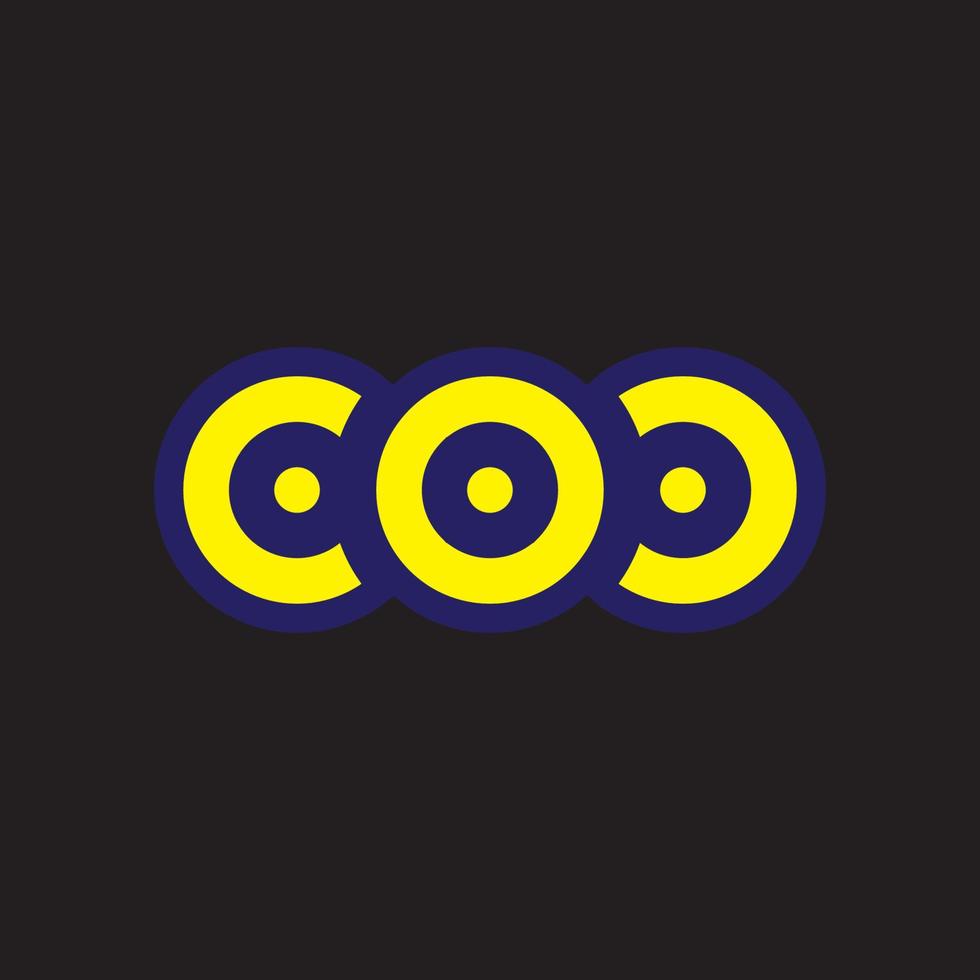 brief coc logo ontwerp. cirkel ontwerp. vector