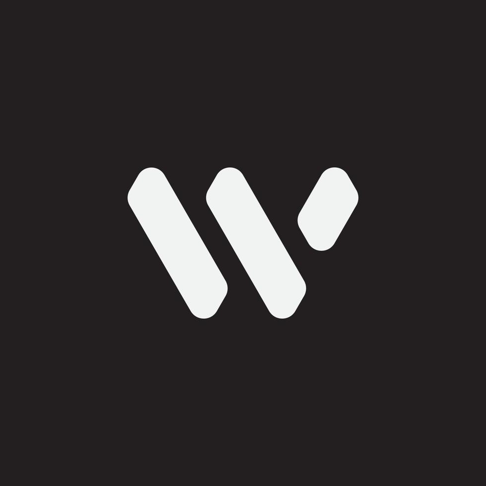 eerste letter w eenvoudig monogram logo. modern logo-concept. vector