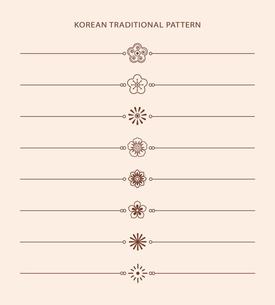 Koreaans traditioneel lijnpatroon. Aziatische stijl. Chinese cultuur. vector abstracte grafische illustratie. Korea, Chinees symbool