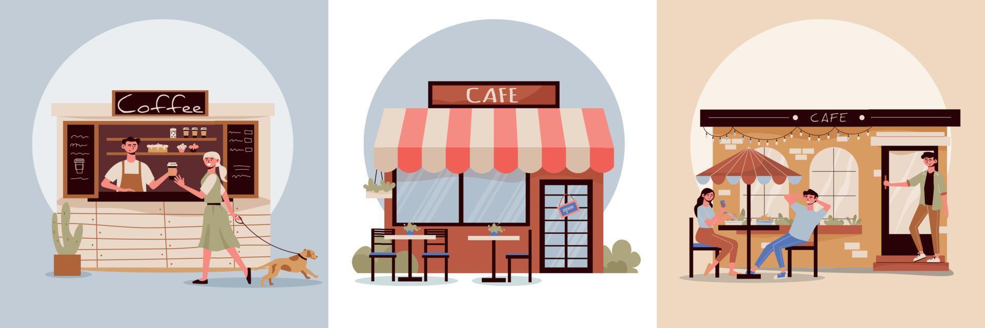 café ontwerpconcept vector