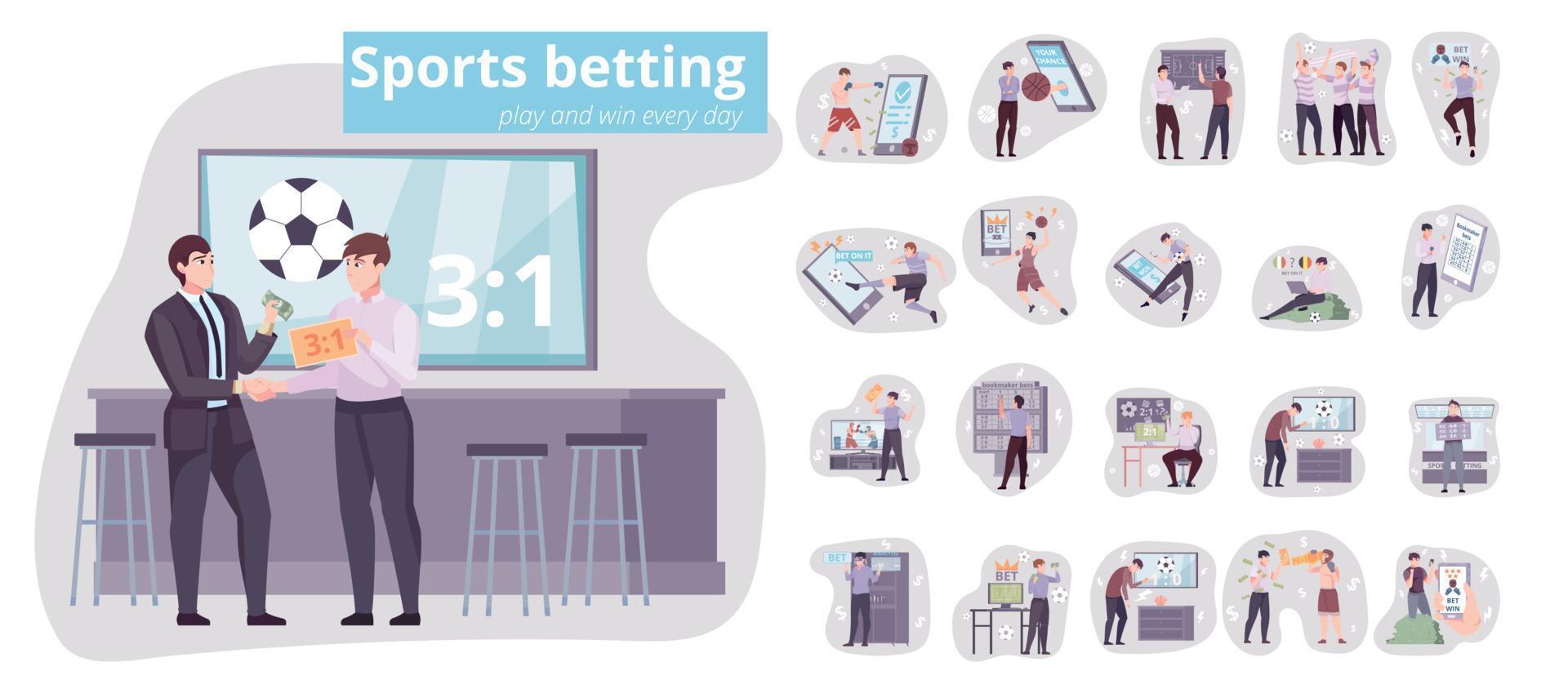 composities voor sportweddenschappen vector