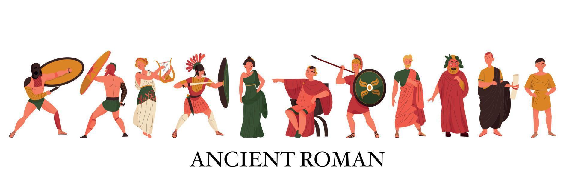 oude romeinse illustratie vector