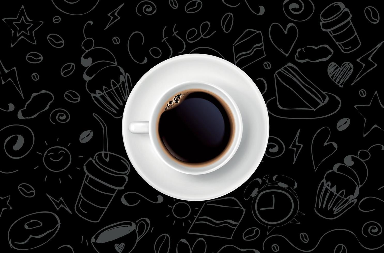 koffie realistische compositie vector