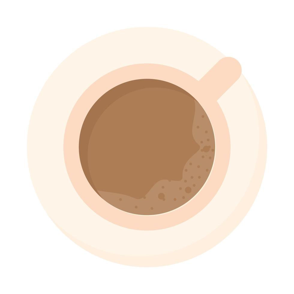 koffie bovenaanzicht vector