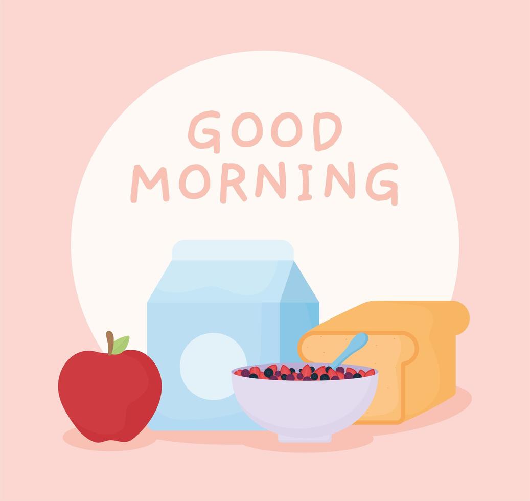 goedemorgen ontbijt ontwerp vector