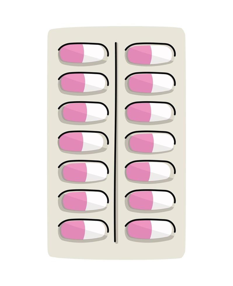 roze pil tablet vector