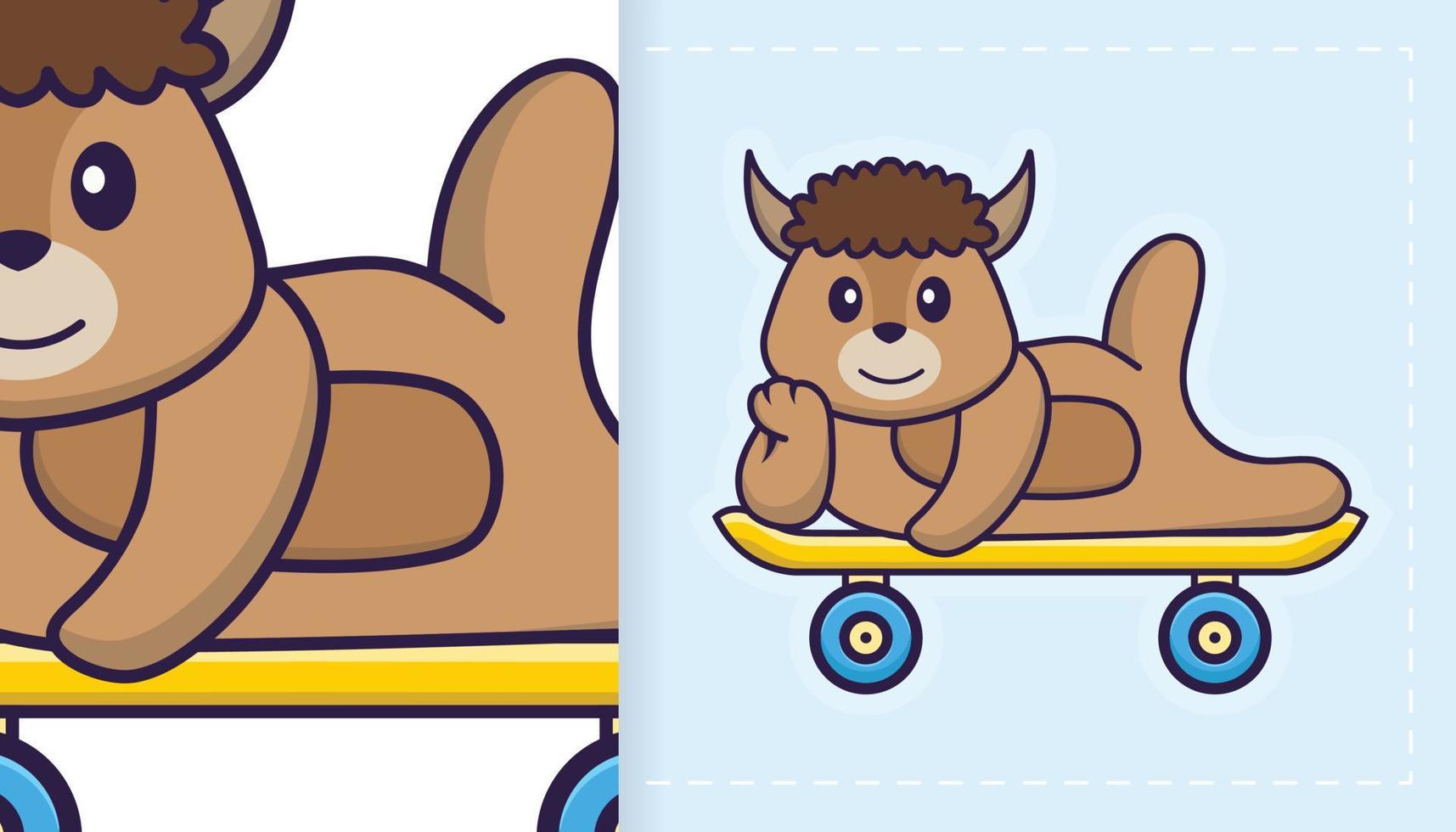 schattig schapen mascotte karakter. kan worden gebruikt voor stickers, patches, textiel, papier. vector illustratie