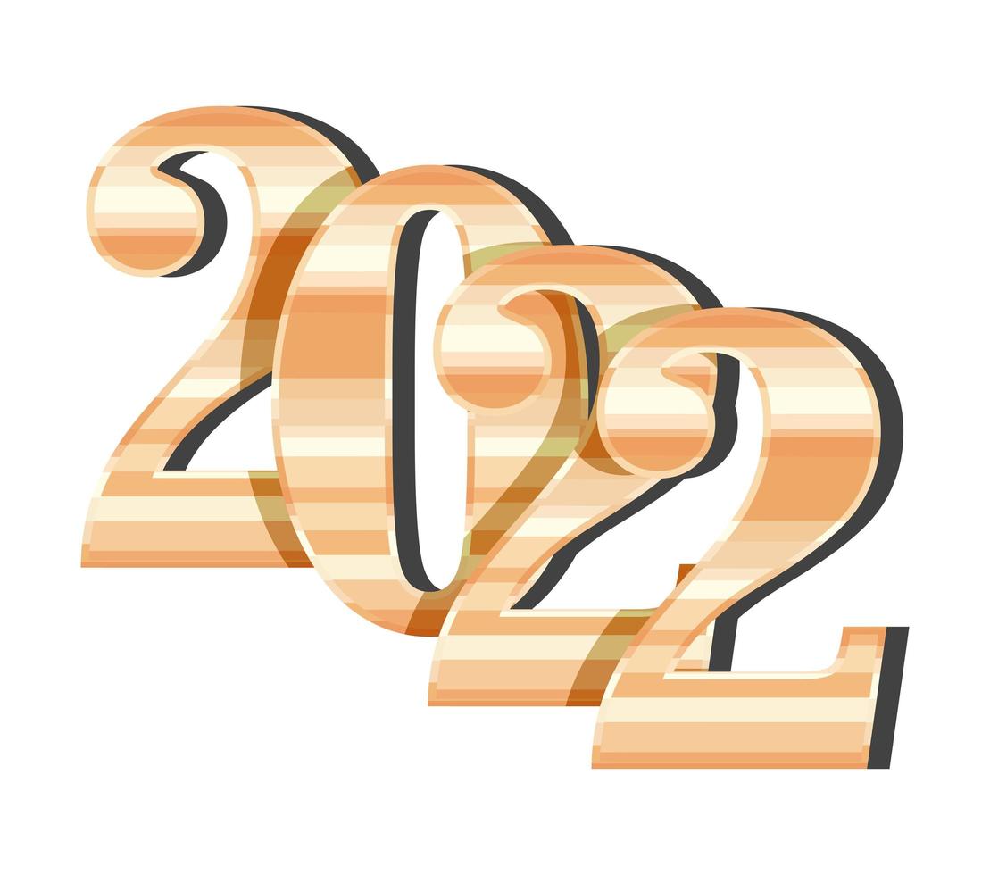 gouden 2022 jaar illustratie vector