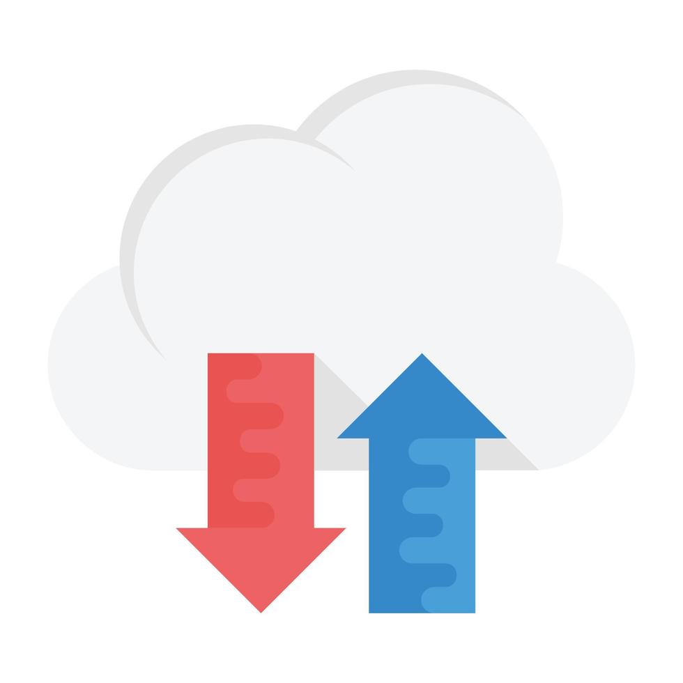 concepten voor cloudopslag vector