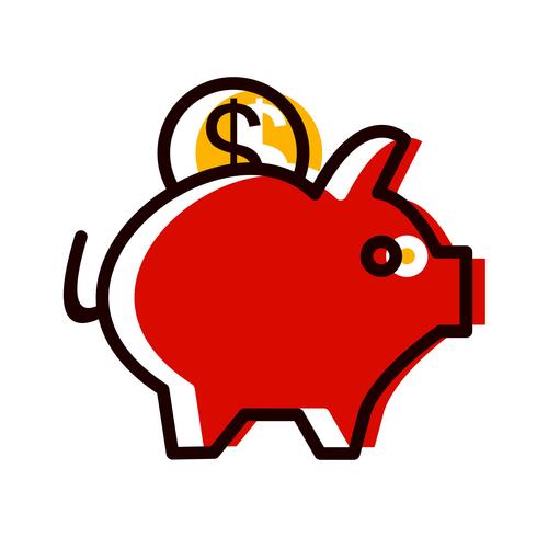 Piggy Bank pictogram ontwerp vector