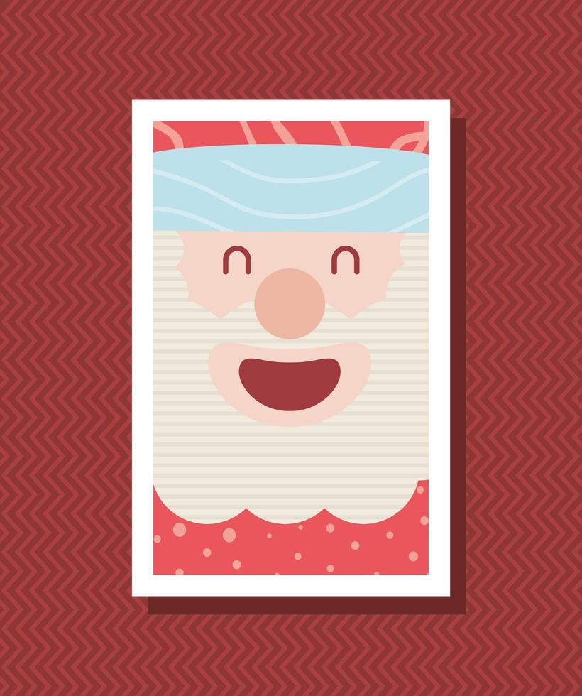 kerstman gezicht sticker vector