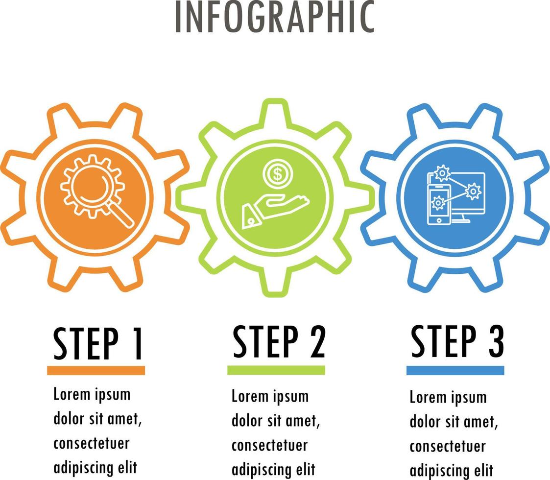 infographics voor bedrijfsconcept met pictogrammen en opties of stappen. vector