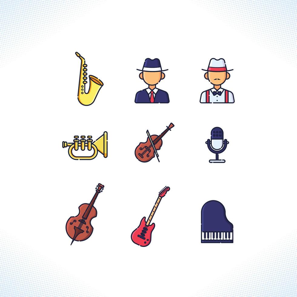 jazz iconen symbool vector