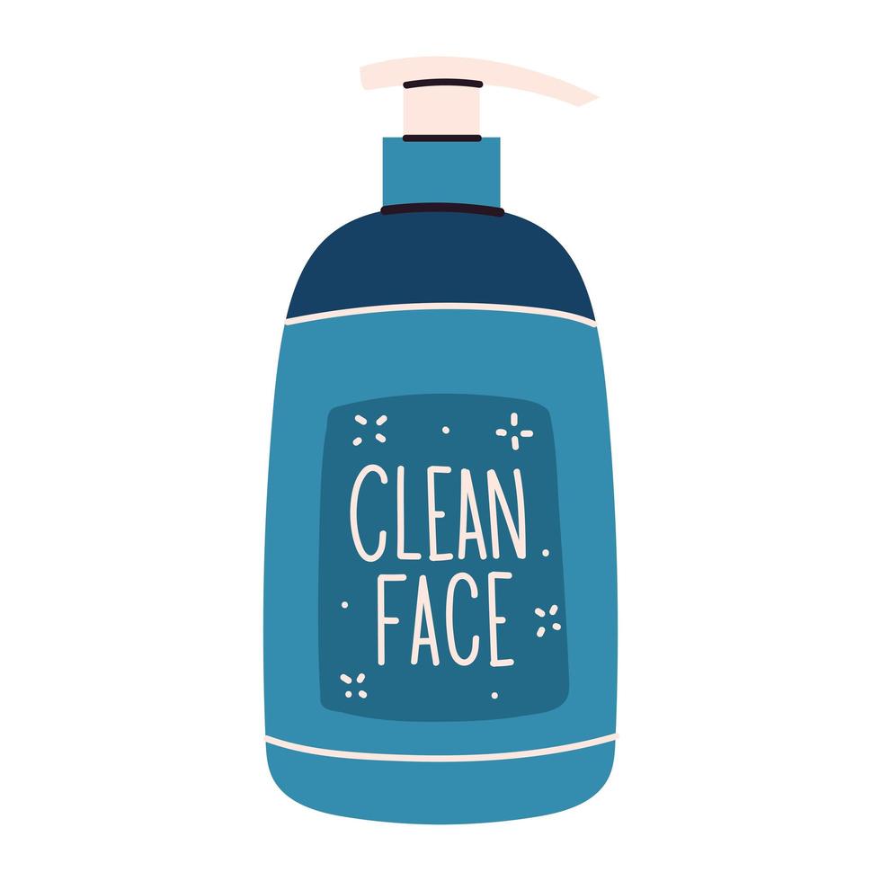 huidverzorging schoon gezicht vector