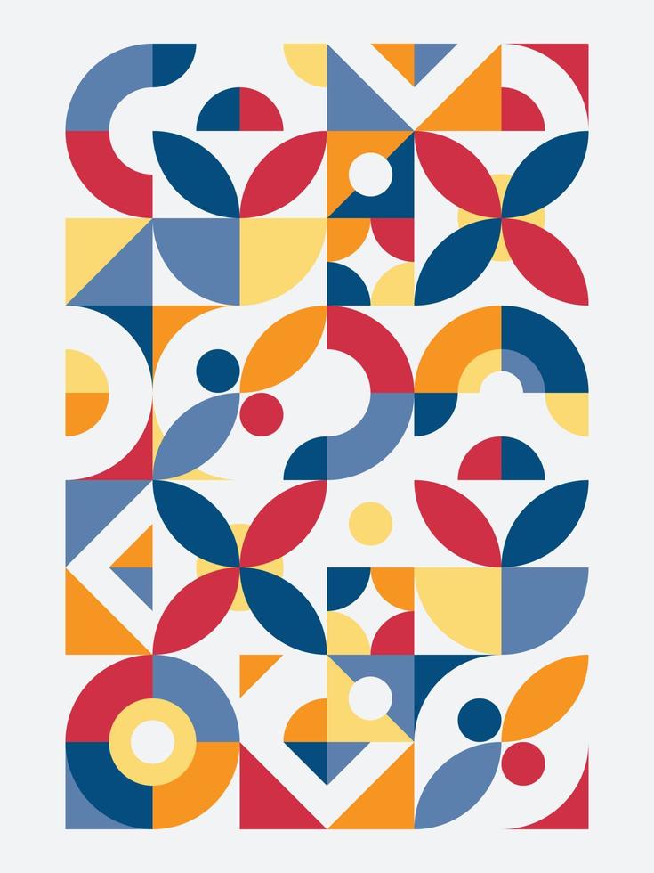 poster abstracte geometrie bloem illustratie vector