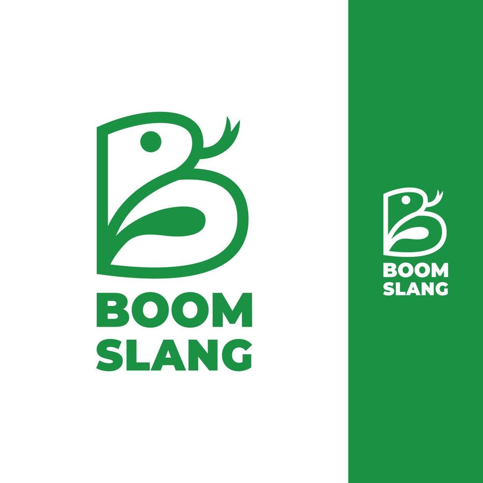 slang eerste letter b logo ontwerp vector