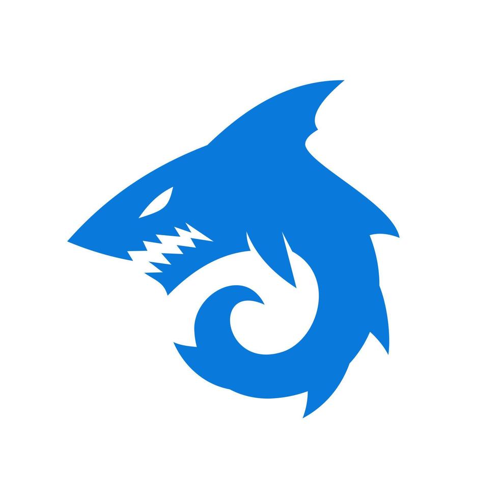 boze haai monster logo ontwerpen symbool vector