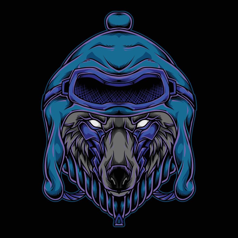 wolf hoofd mascotte logo afbeelding vector