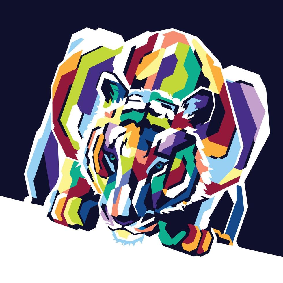 kleurrijke tijger illustratie vector
