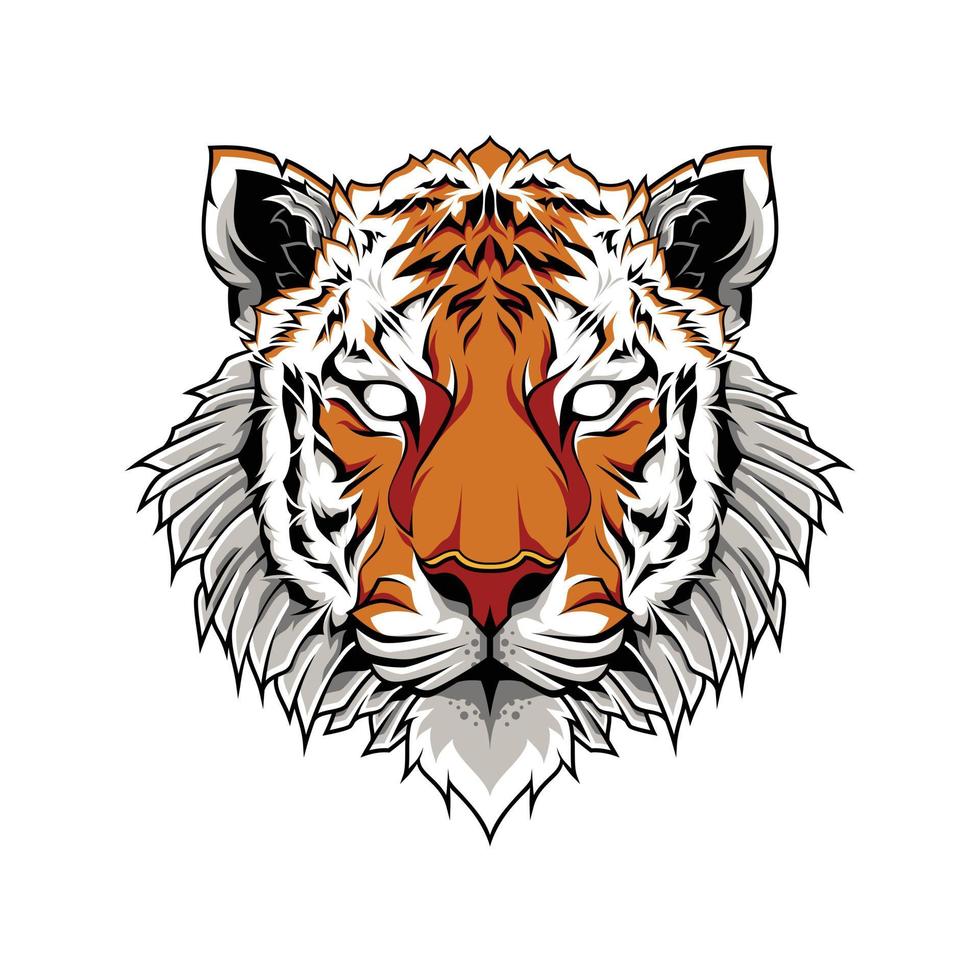 tijger hoofd logo illustratie vector