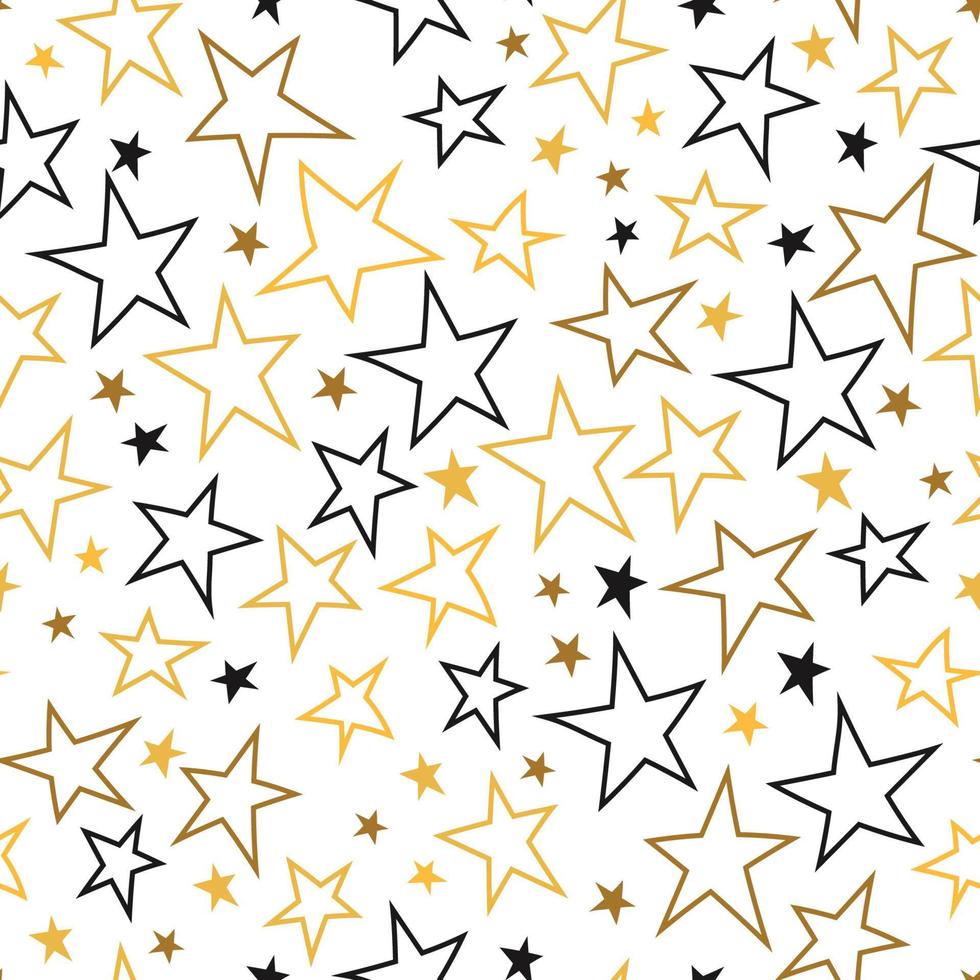 handgetekende sterren naadloos patroon vector