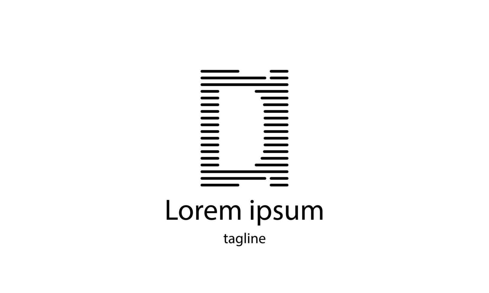 vector letter eerste di eenvoudig typhografie logo ontwerp