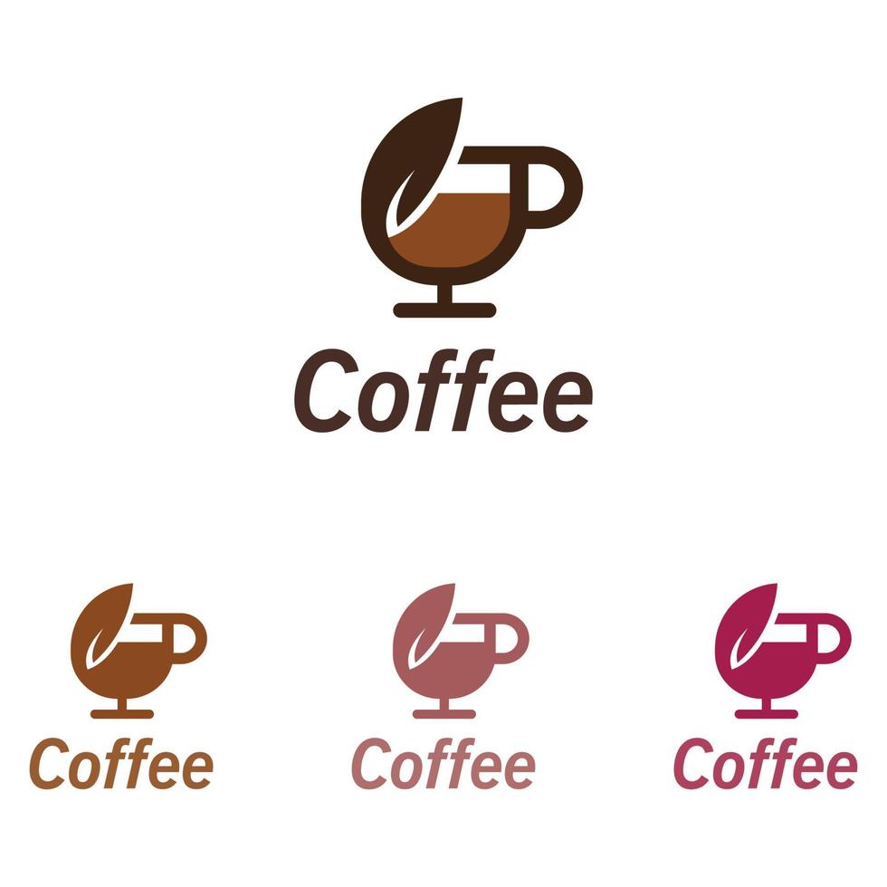 koffiekopje drinken logo afbeelding en vector creatief ontwerp illustratie