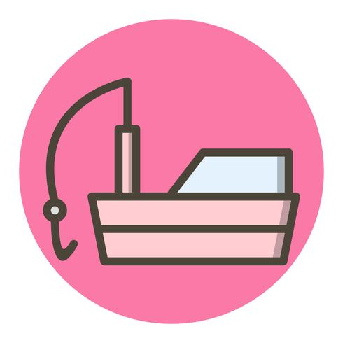 Vissersboot pictogram ontwerp vector