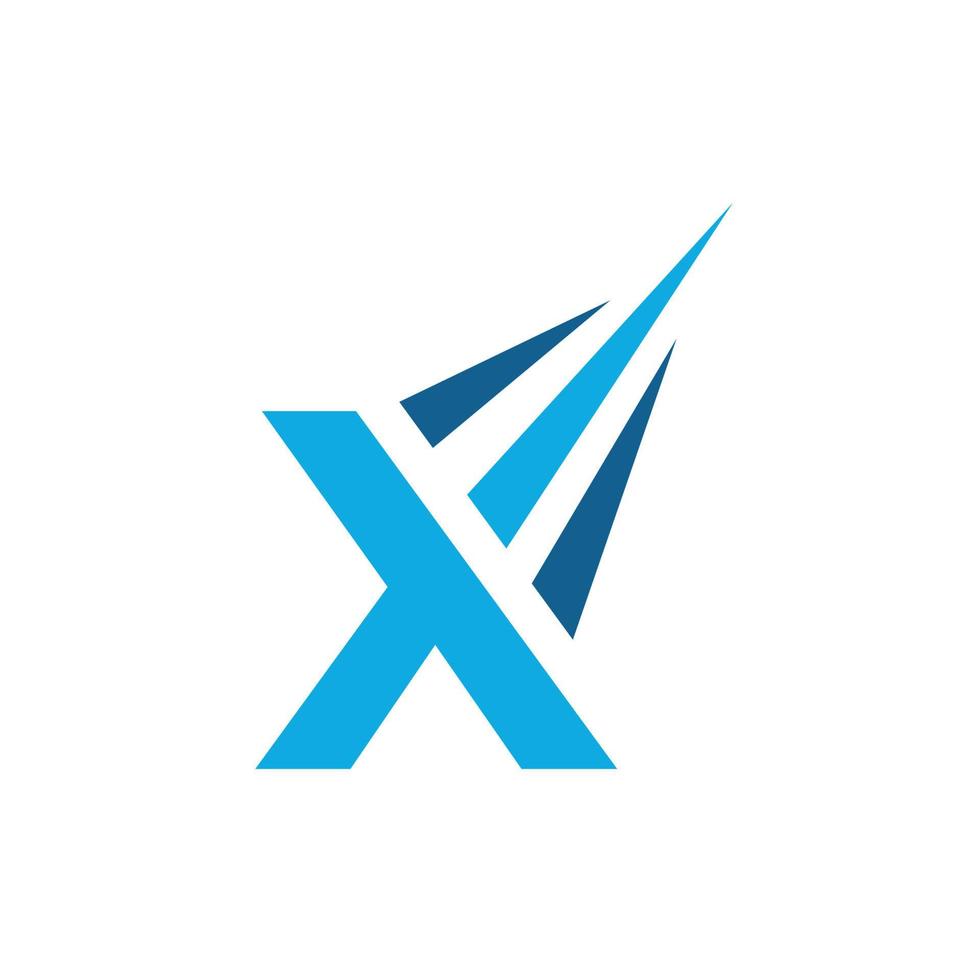 x brief logo ontwerp gratis vector