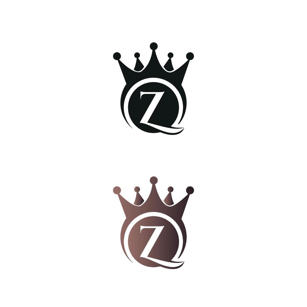 luxe kroon letter mark z brief logo vector sjabloon