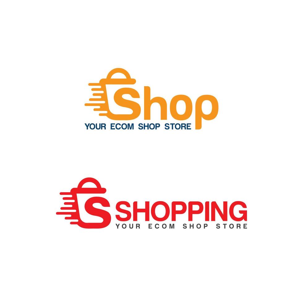 e-commerce winkel, online winkel logo sjabloon gratis vector