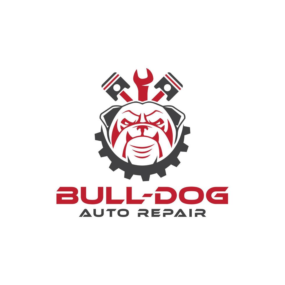 bull dog auto reparatie logo automotive logo sjabloon pro vector