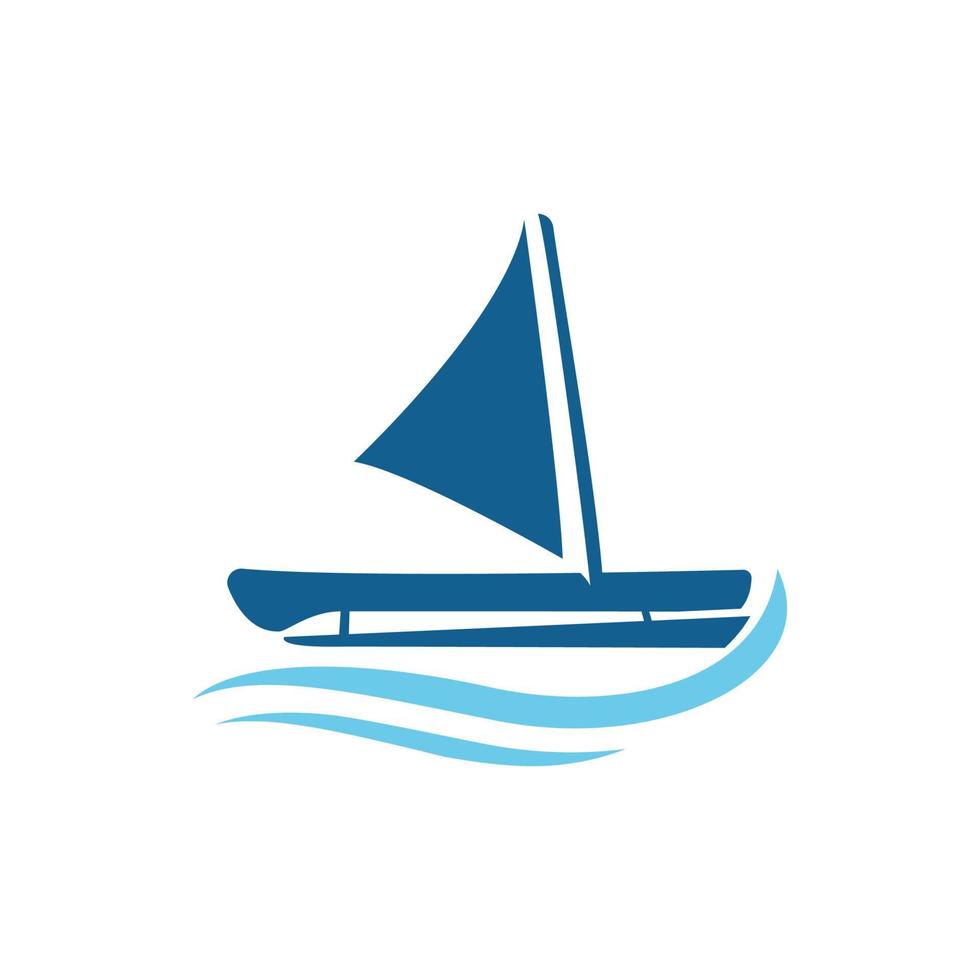 zeilboot logo gratis vector