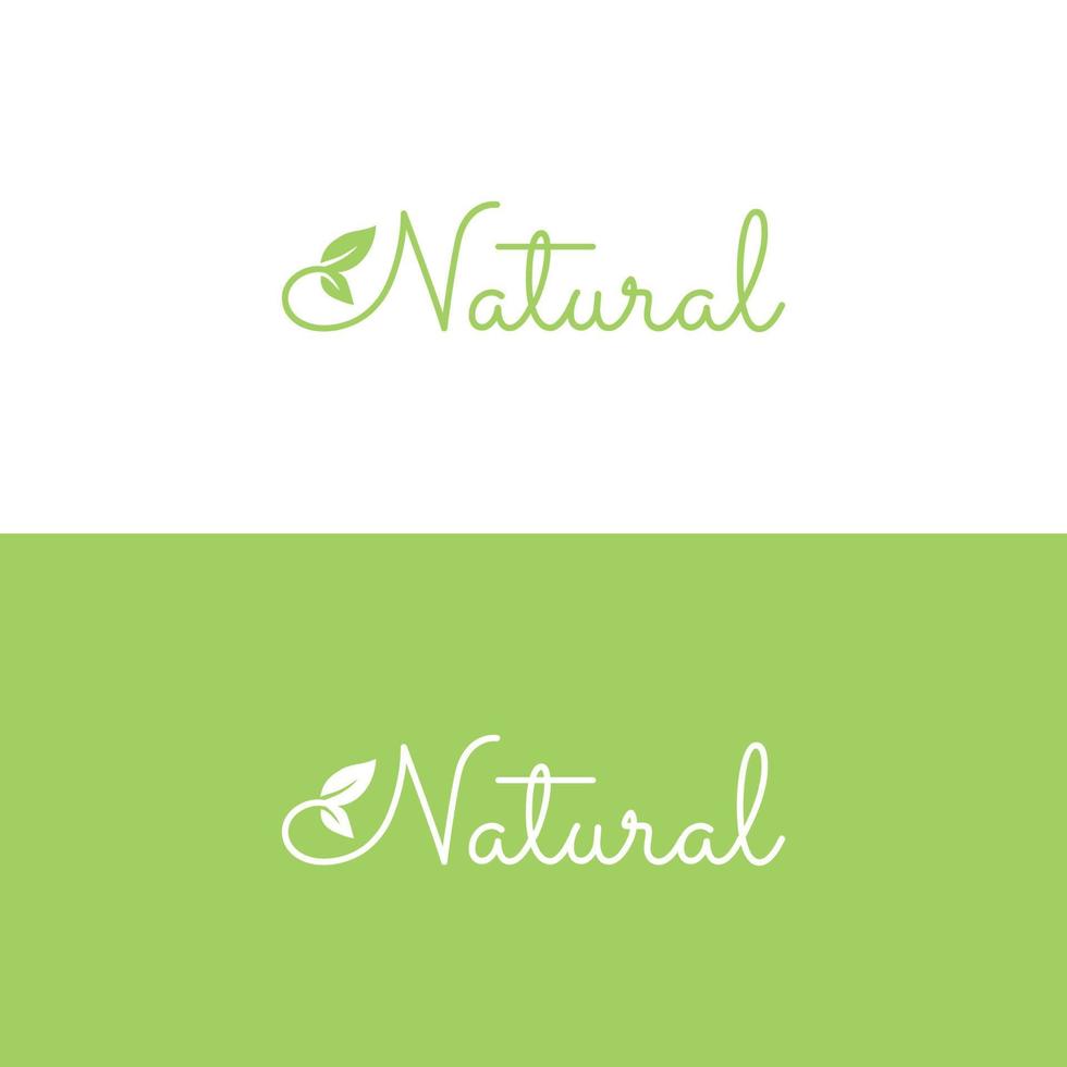 natuurlijke woordmerk logo ontwerp gratis vector