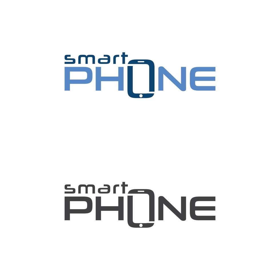 slimme telefoon logo woordmerk sjabloon gratis vector