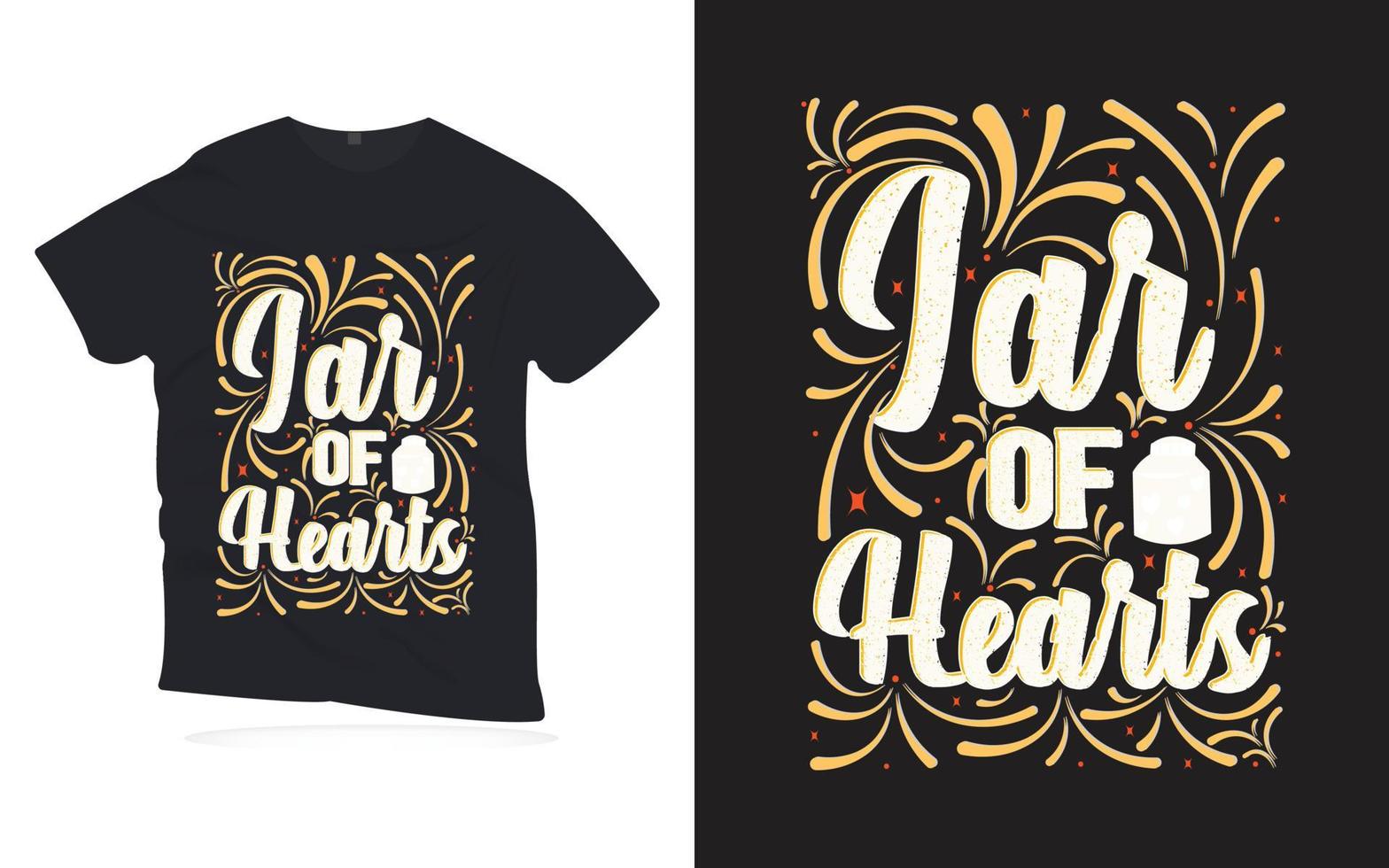 pot met harten. motiverende citaten belettering t-shirt design. vector