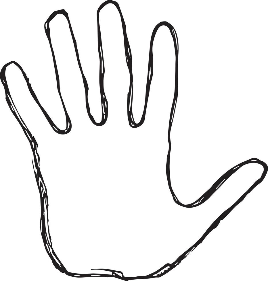 hand getrokken lijn hand doodle.eps vector