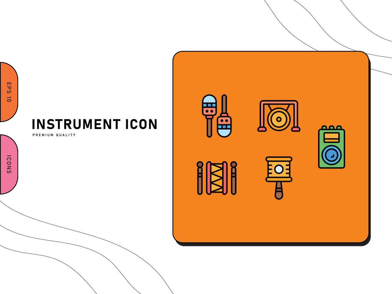 muziekinstrument pictogram geschetst gratis vector