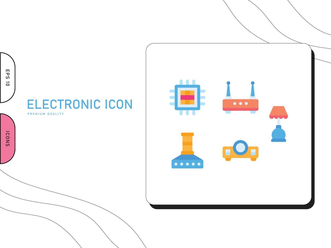 elektronica icon set gratis vector