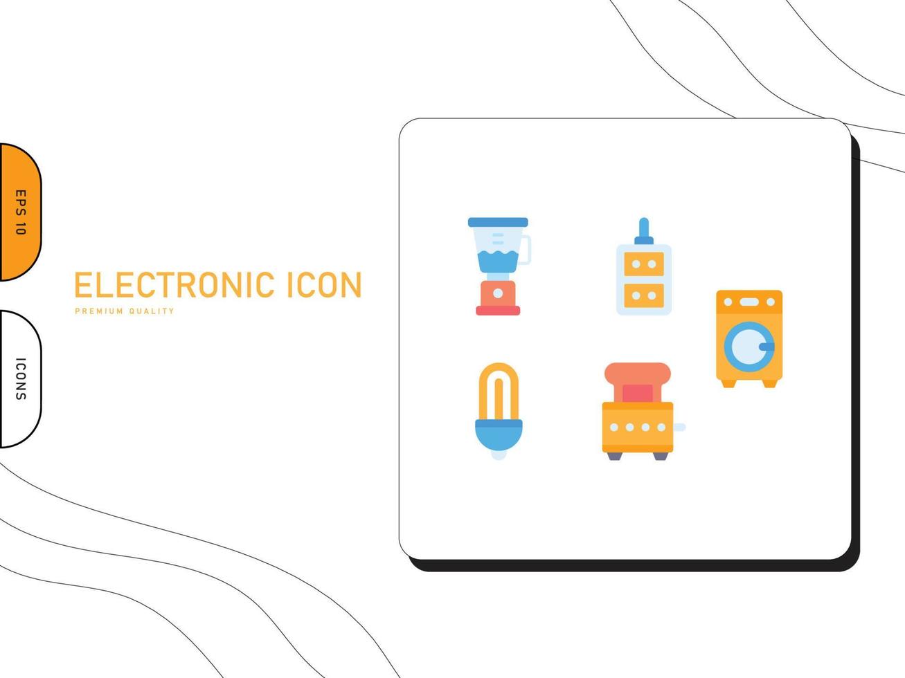 elektronica icon pack lijn gratis vector