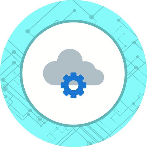 Cloud instellingen pictogram ontwerp vector