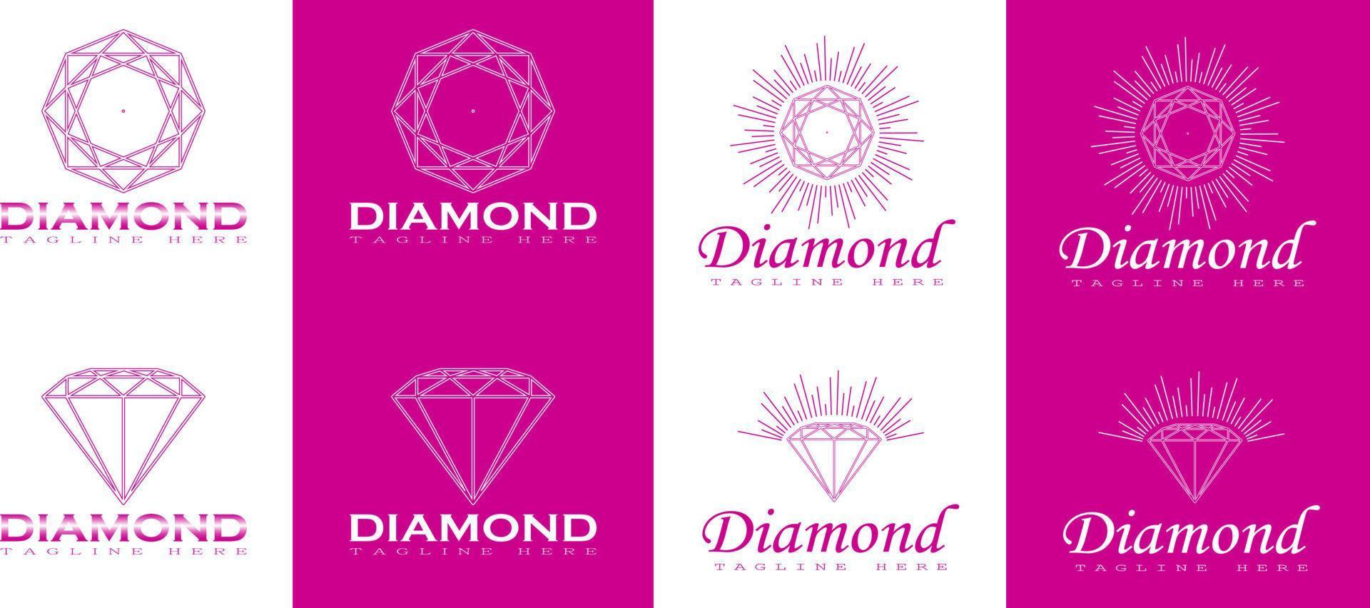 verschillende diamanten logo vector