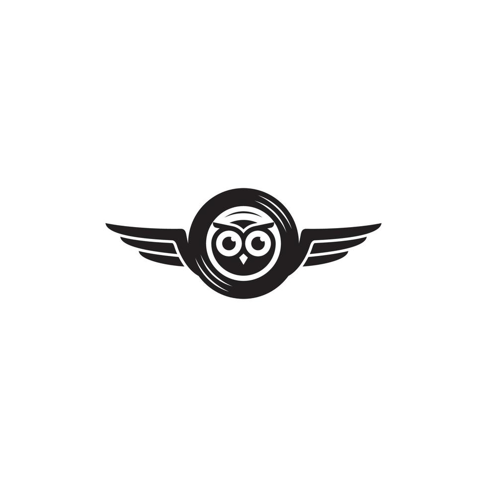 uil en vinylplaat logo of pictogramontwerp vector