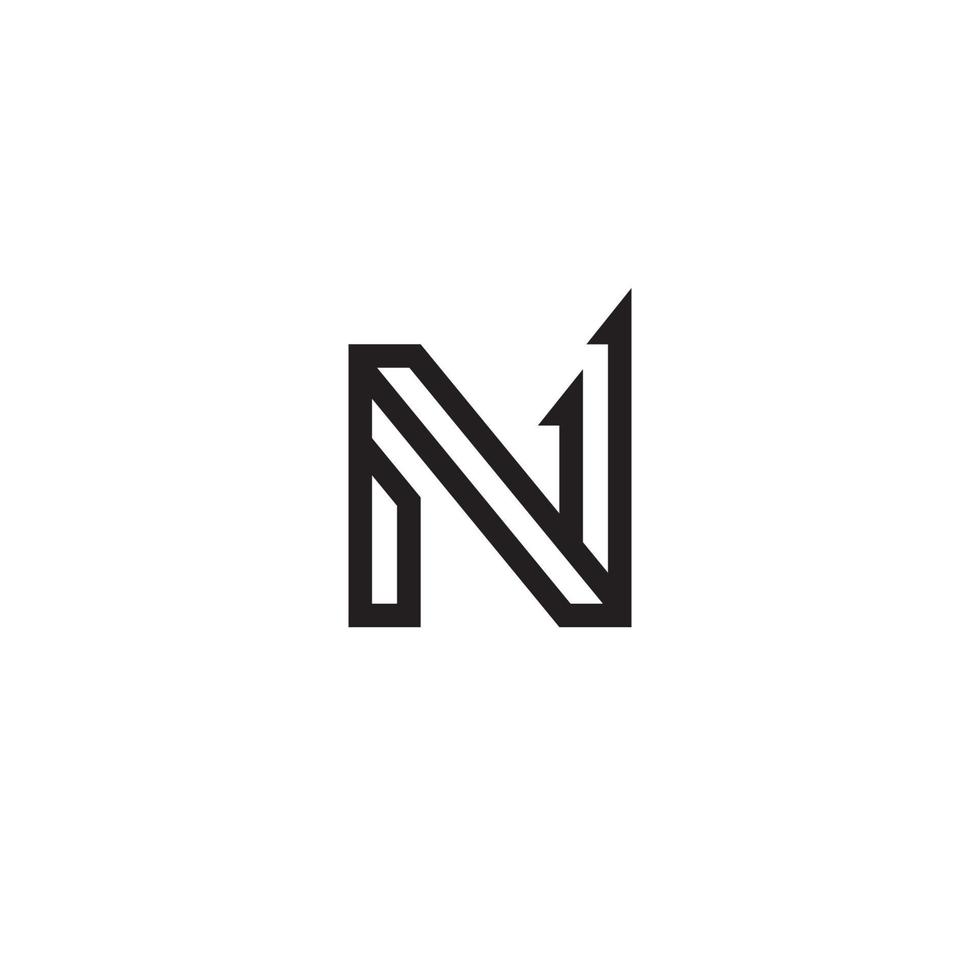 letter n en pijlen logo of pictogramontwerp vector