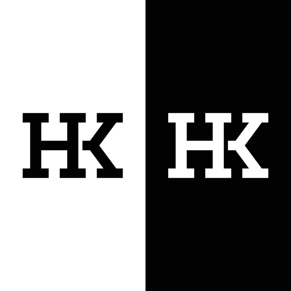 hk hk kh brief monogram eerste logo ontwerpsjabloon. geschikt voor algemene sport fitness bouw financiering bedrijf zakelijke winkel kleding in eenvoudige moderne stijl logo-ontwerp. vector